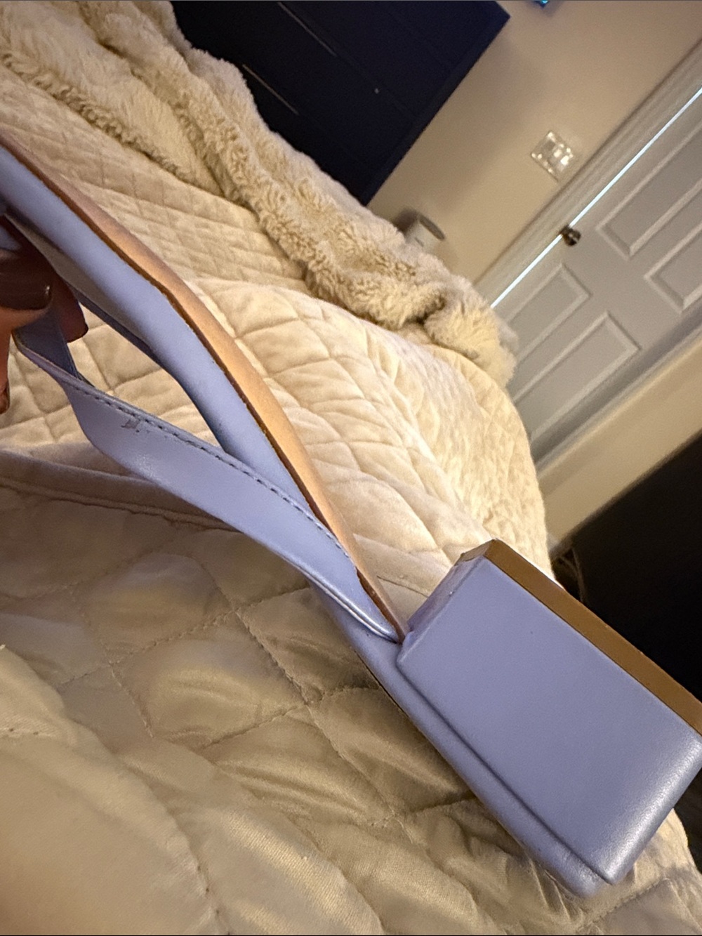 Steve Madden Lavender Square-Toe Thong Sandals - Picture 4 of 4